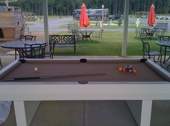 public picnic area at the rv resort at carolina crossroads, roanoke rapids, nc