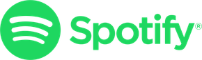Spotify logo in green with white sound waves on a white background