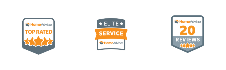 Three HomeAdvisor award badges: