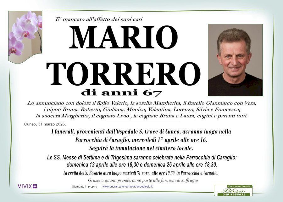 necrologio TORRERO Mario