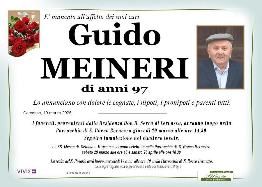 necrologio MEINERI Guido