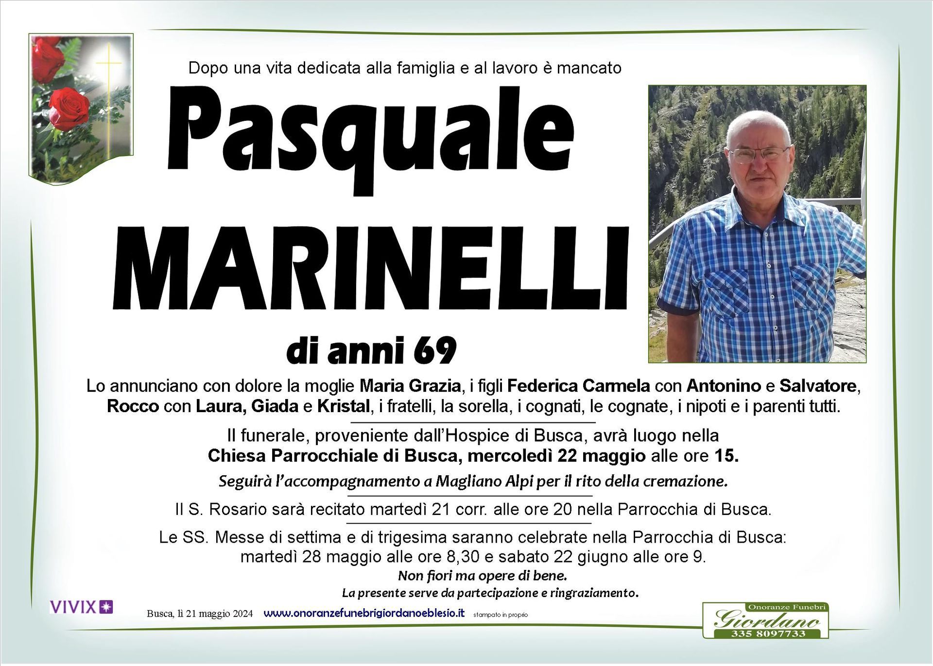 necrologio MARINELLI Pasquale