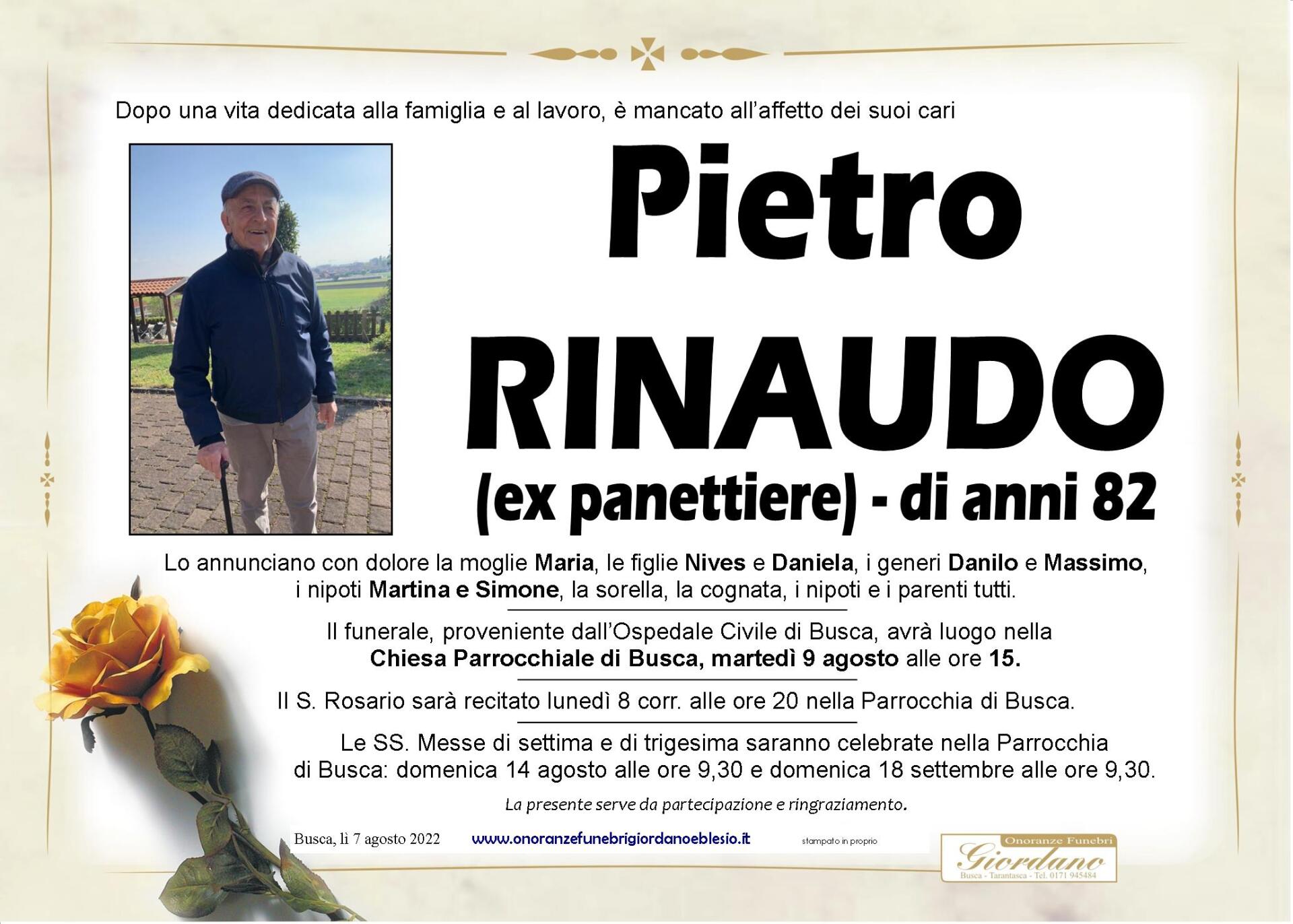 necrologio RINAUDO Pietro