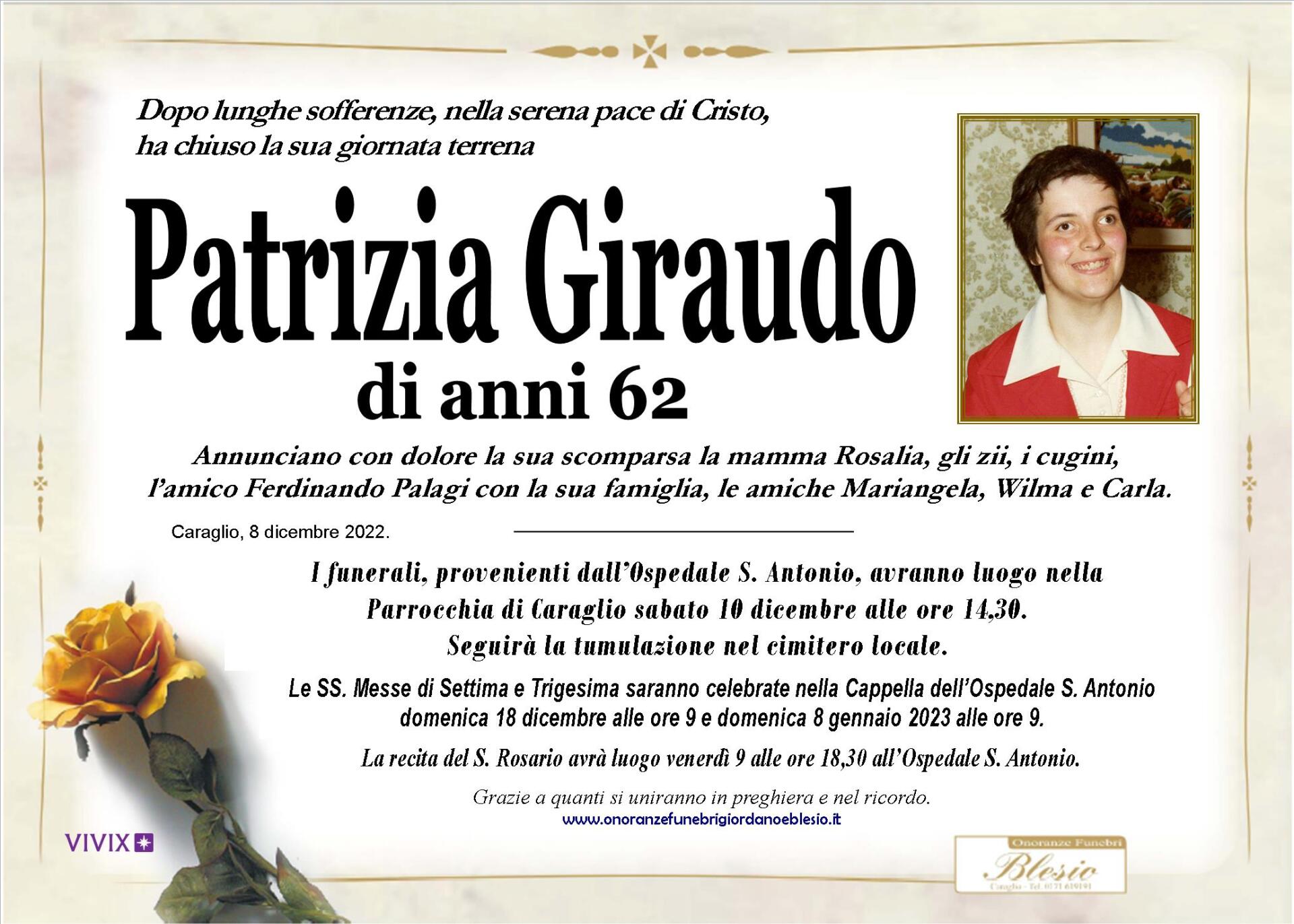 necrologio GIRAUDO Patrizia