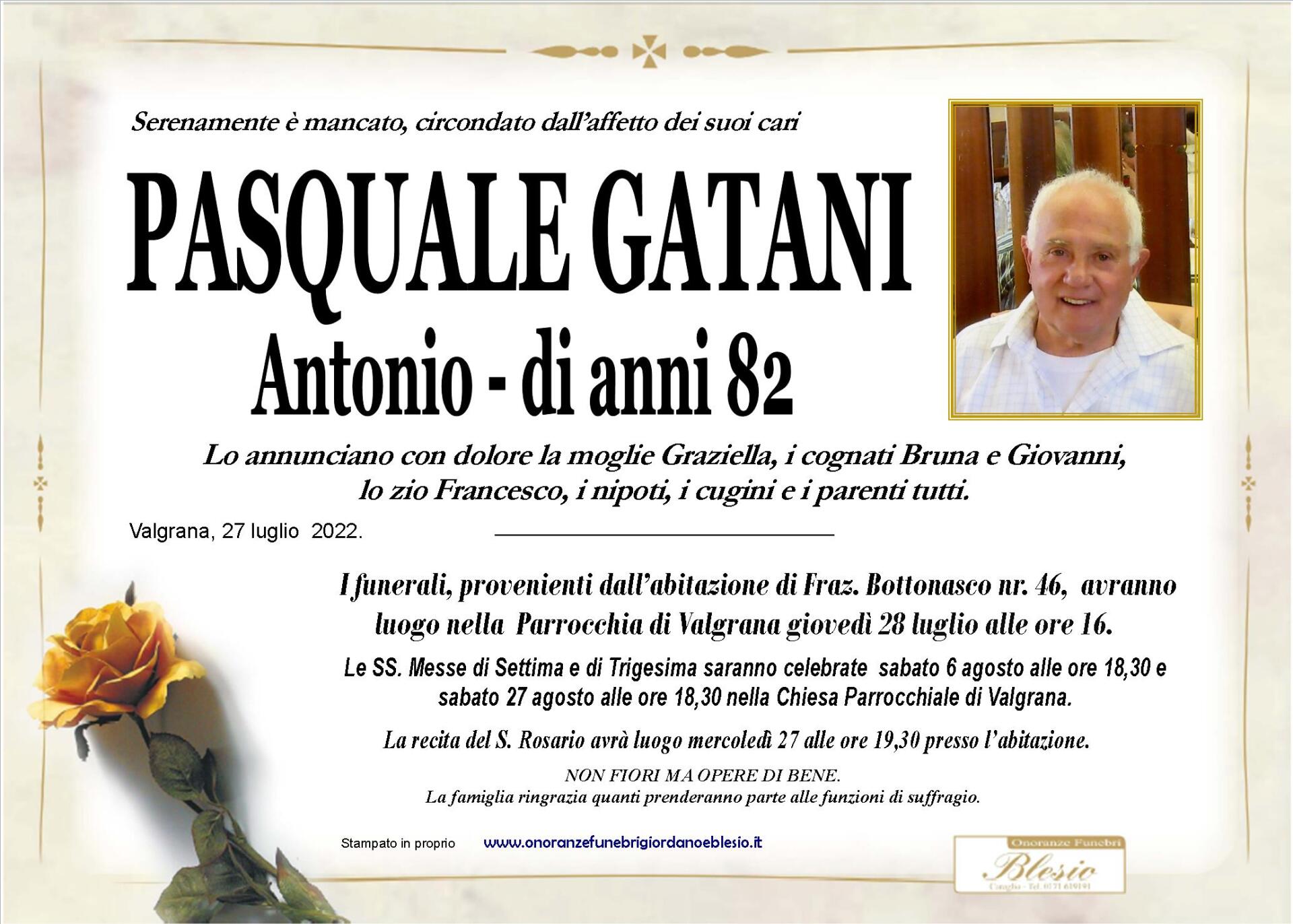 necrologio GATANI Pasquale