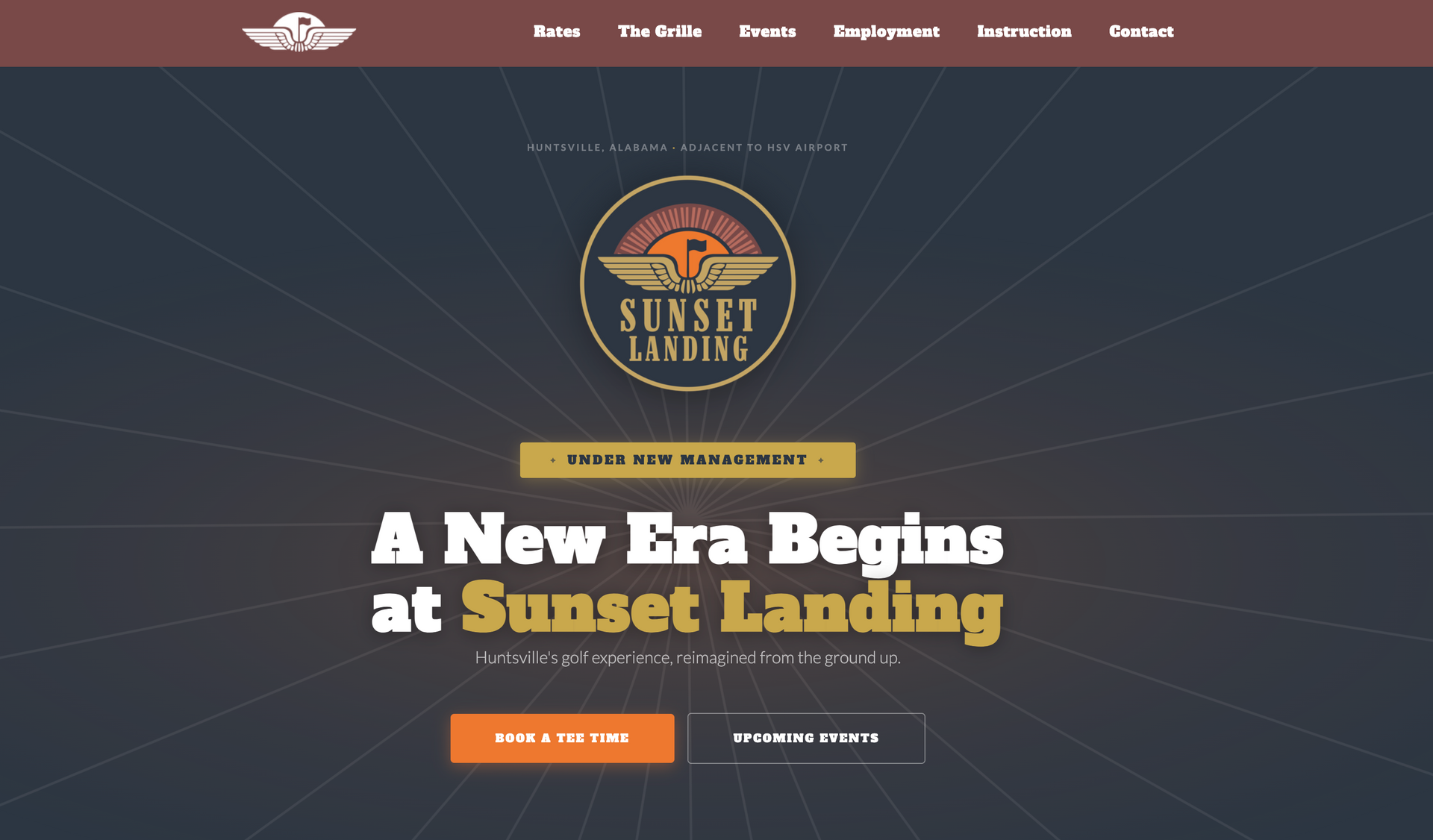 Sunset Landing website