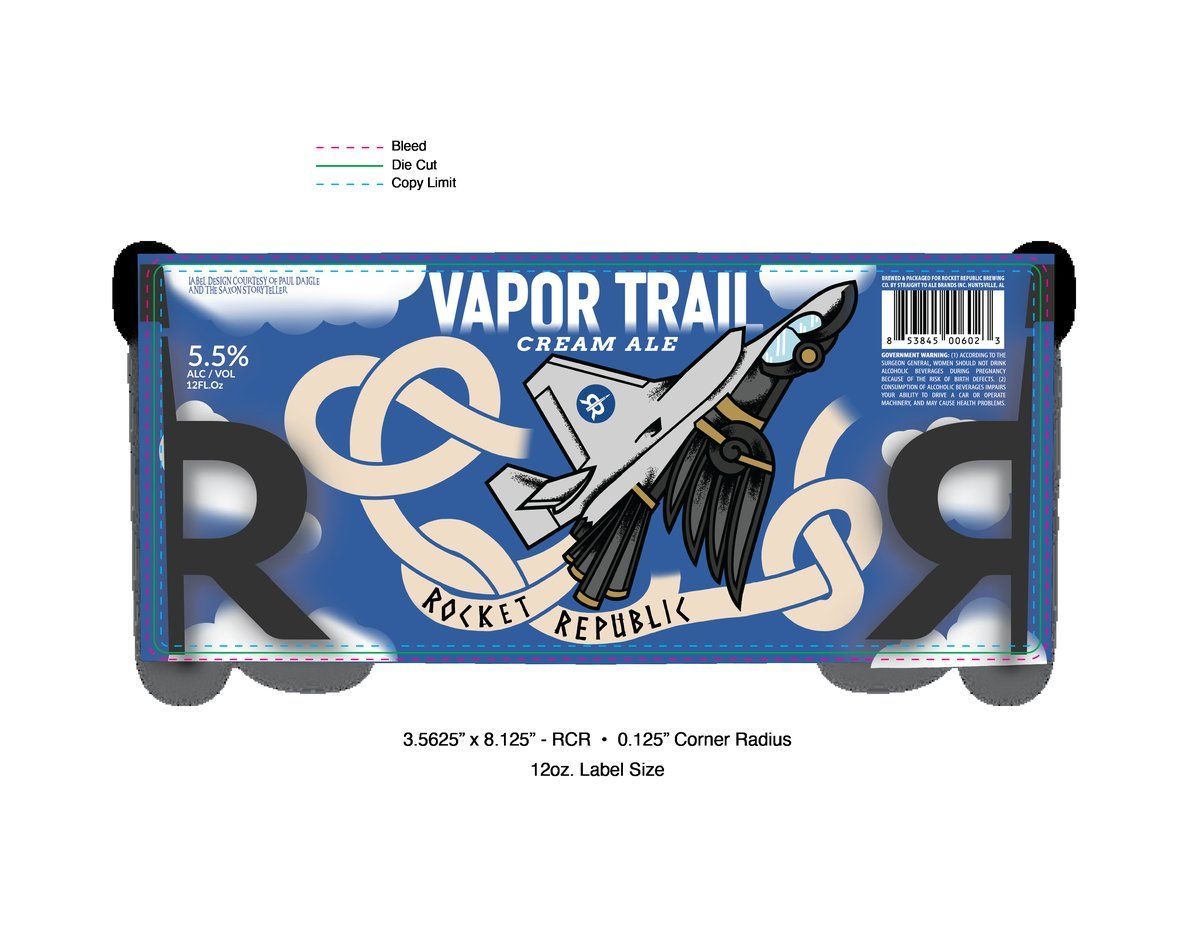 Vapor Trail Cream Ale can label