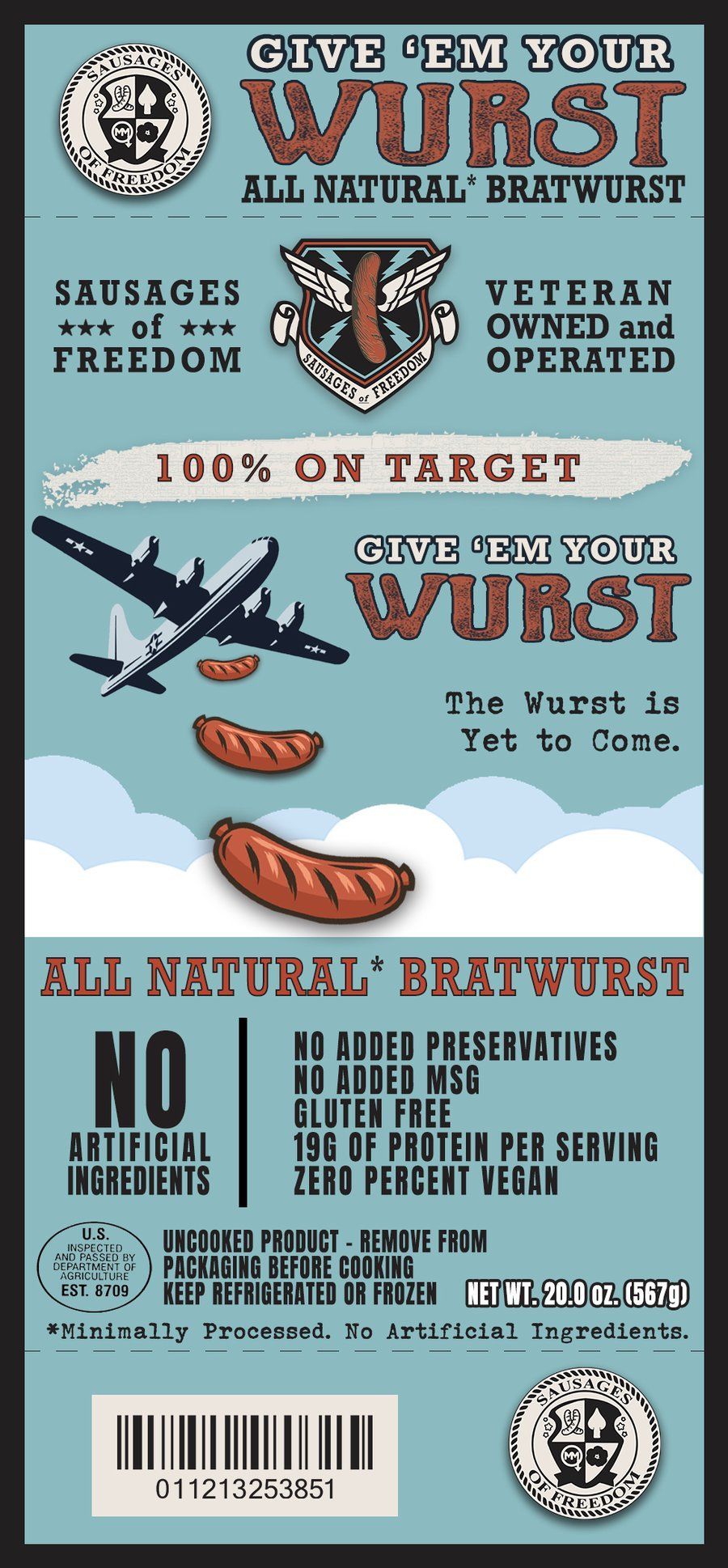 The Wurst bratwurst retail packaging