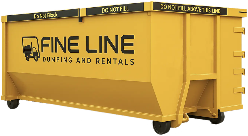 Fine Line Dumping and Rentals truck