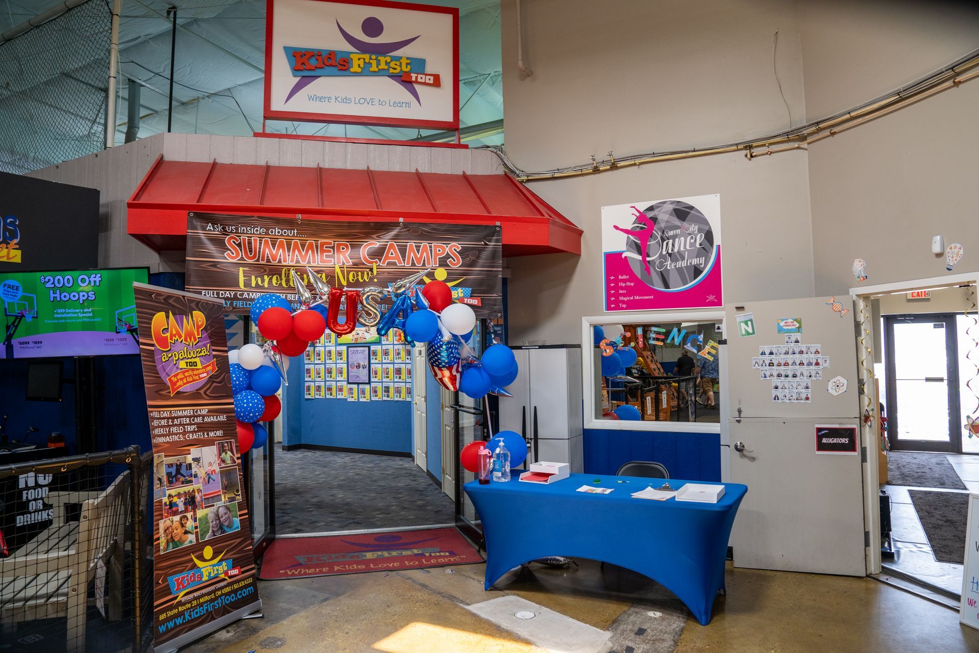 Kids First Too entrance inside Recreations Outlet