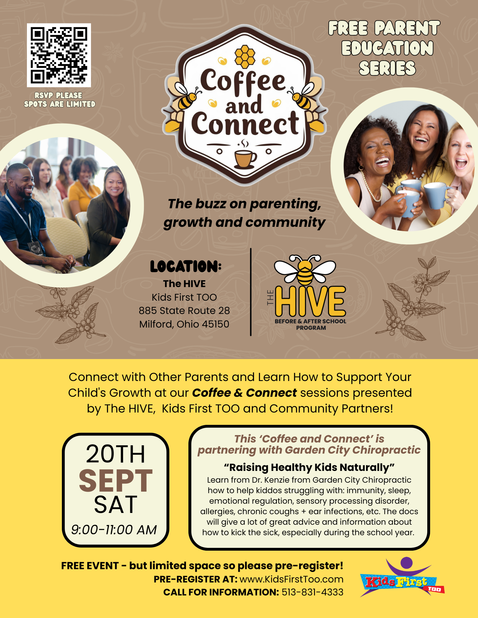 Flyer for a free parent education series called