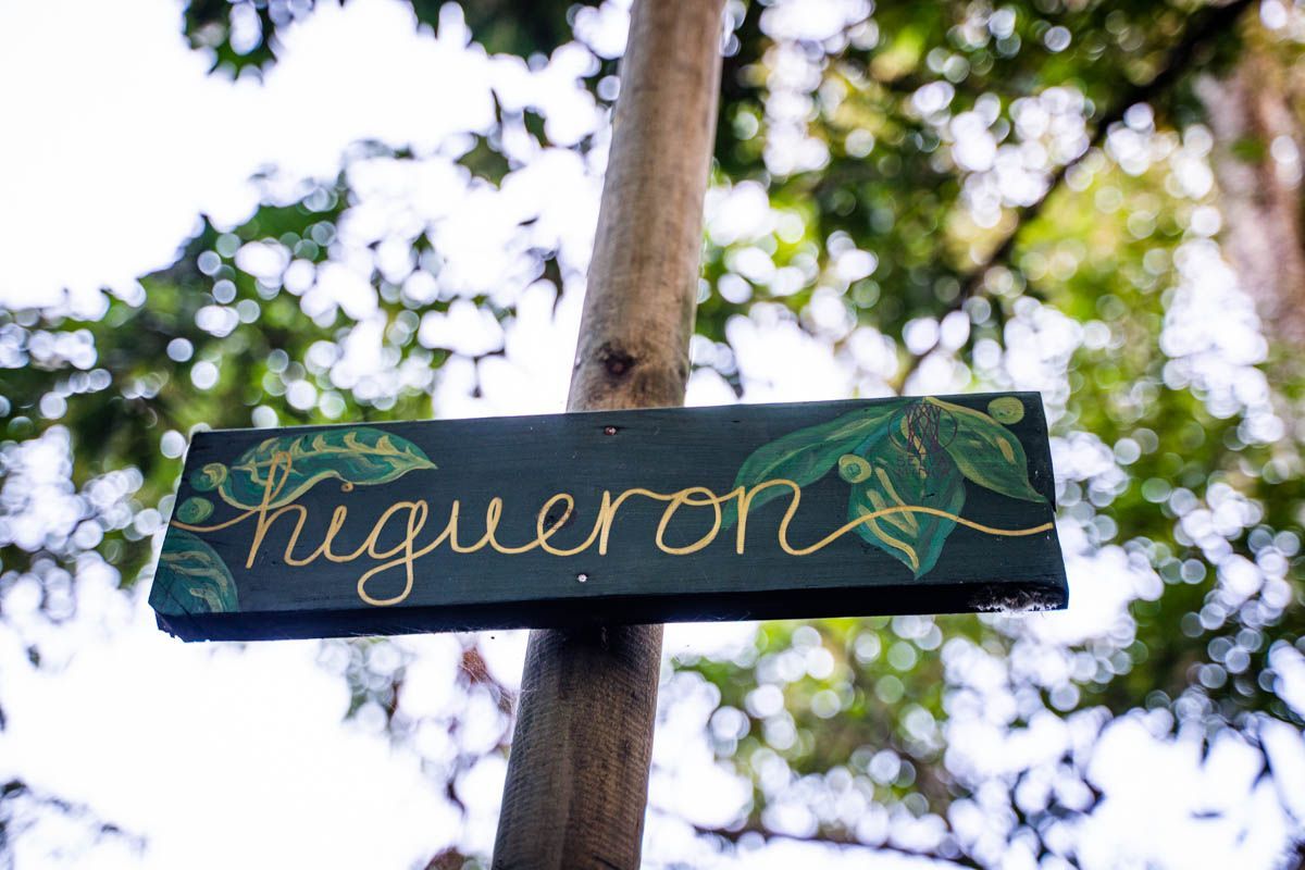 A wooden sign with the word figueron written on it