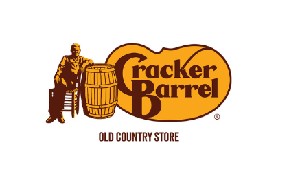 Cracker Barrel Old Country Store logo with a man, barrel, and brown-orange text