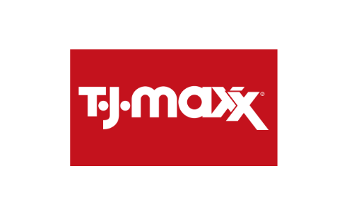 TJ Maxx logo in white on a red background