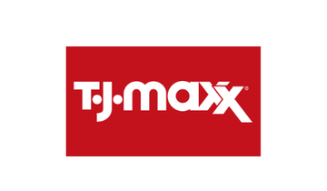 TJ Maxx logo in white on a red background