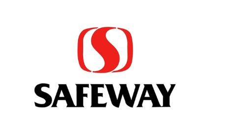 Safeway logo with red stylized “S” icon above black wordmark on white background
