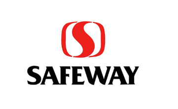 Safeway logo with red stylized “S” icon above black wordmark on white background
