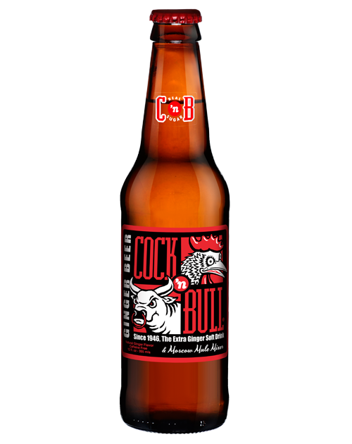 A bottle of diet ginger beer with a bull on the label