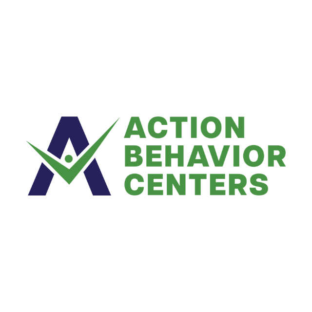 Action Behavior Centers logo with green and blue checkmark A and text