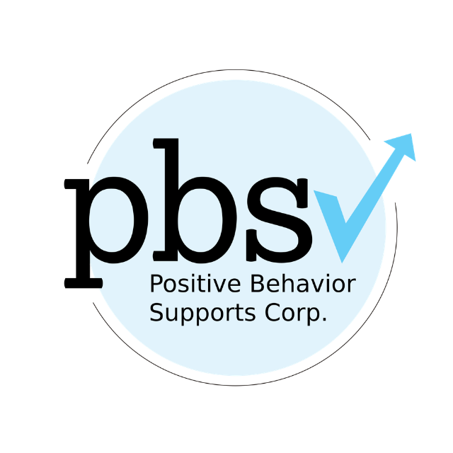 PBS Positive Behavior Supports Corp. logo with blue checkmark and light blue circle