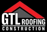 GTL Roofing Construction logo with red roof outline on a black background