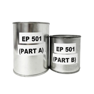 Two metal cans labeled 