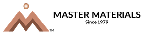 Logo for Master Materials, featuring a copper-colored