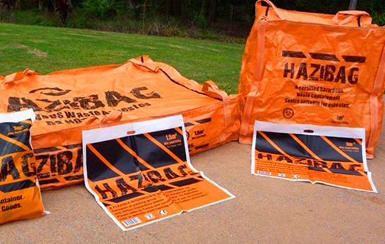 Orange Hazard Bags — Handi Skips in Bohle, QLD