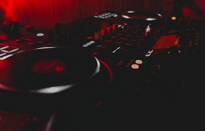DJ mixer with red lighting for Calgary event setup