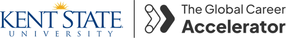 Kent State University and The Global Career Accelerator logos