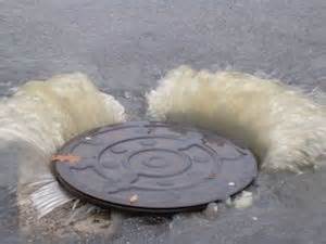 Sewer Overflowing from Manhole