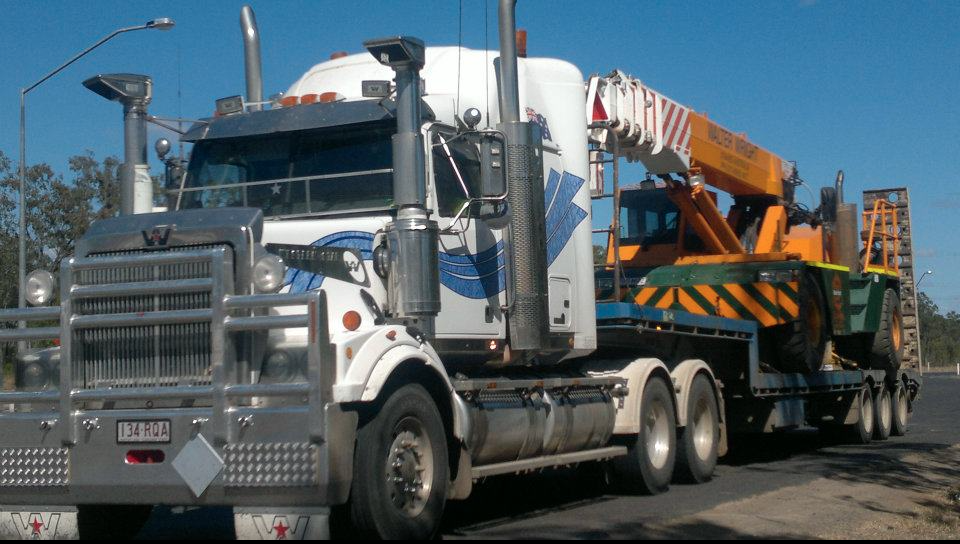 Crane On The Back Of Our Truck — Supersonic Couriers In West Mackay, QLD