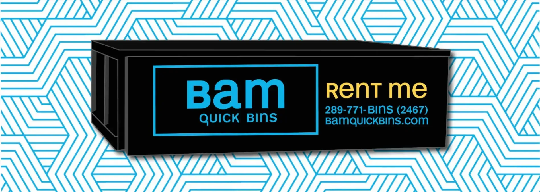Black storage bin with blue 