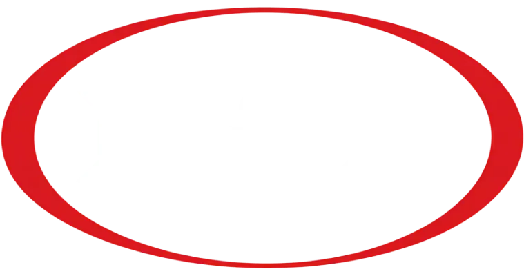 Red oval outline on a white background