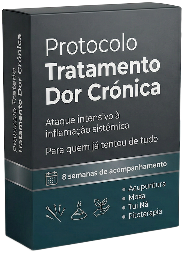 Kit para tratamento de dor crônica com duração de 8 semanas, incluindo acupuntura, massagem e fitoterapia.