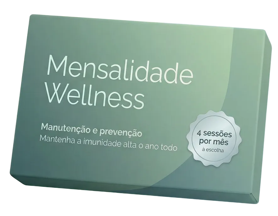 Green rectangular wellness program graphic: 