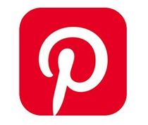 Pinterest app icon, white 