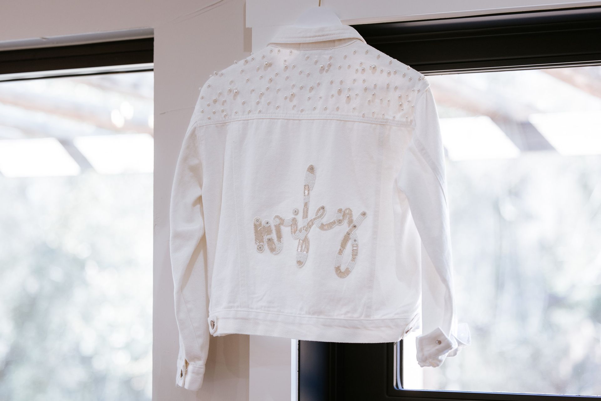 White denim jacket with 