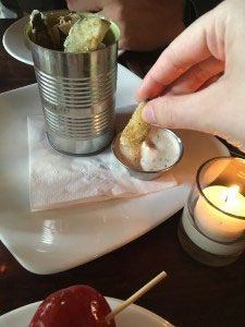 food and candle