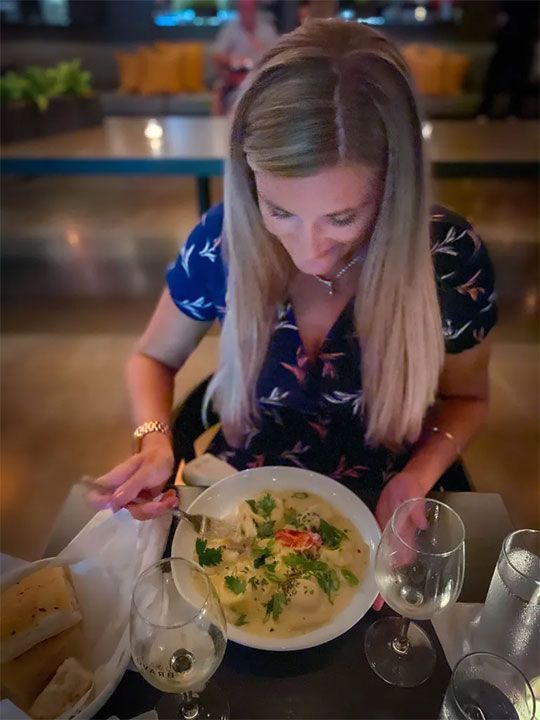 girl having food 