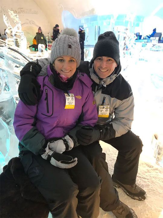 couple smiling