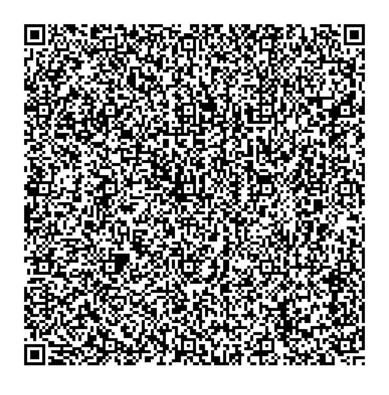 QR code with a black and white pattern.