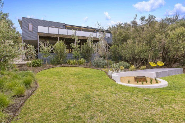 Patio Outside Beside Lawn — Rye, VIC — Quin Wyatt Building Designers