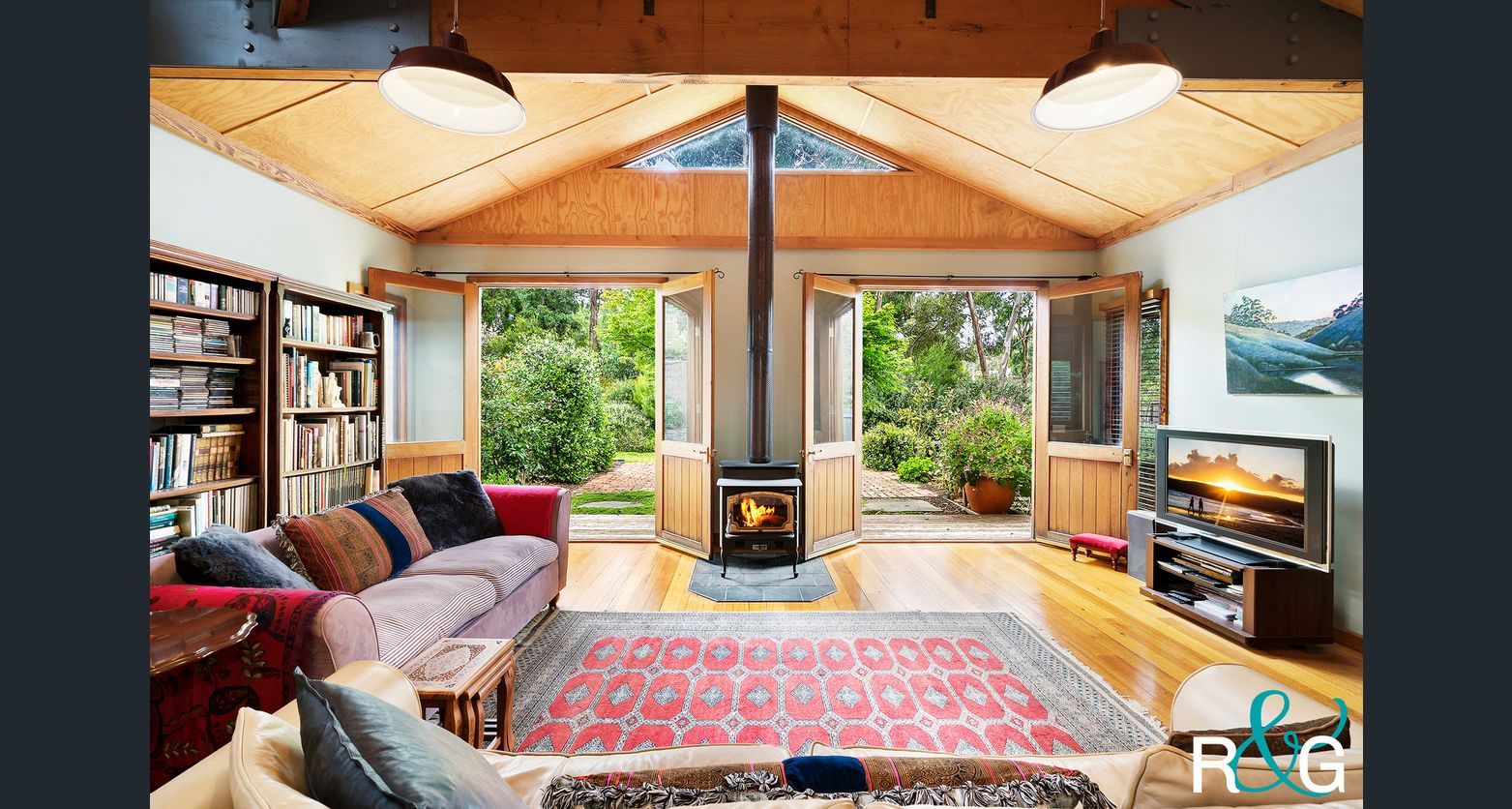 Clean Living Room — Rye, VIC — Quin Wyatt Building Designers