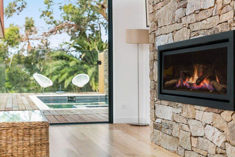 Fireplace — Rye, VIC — Quin Wyatt Building Designers