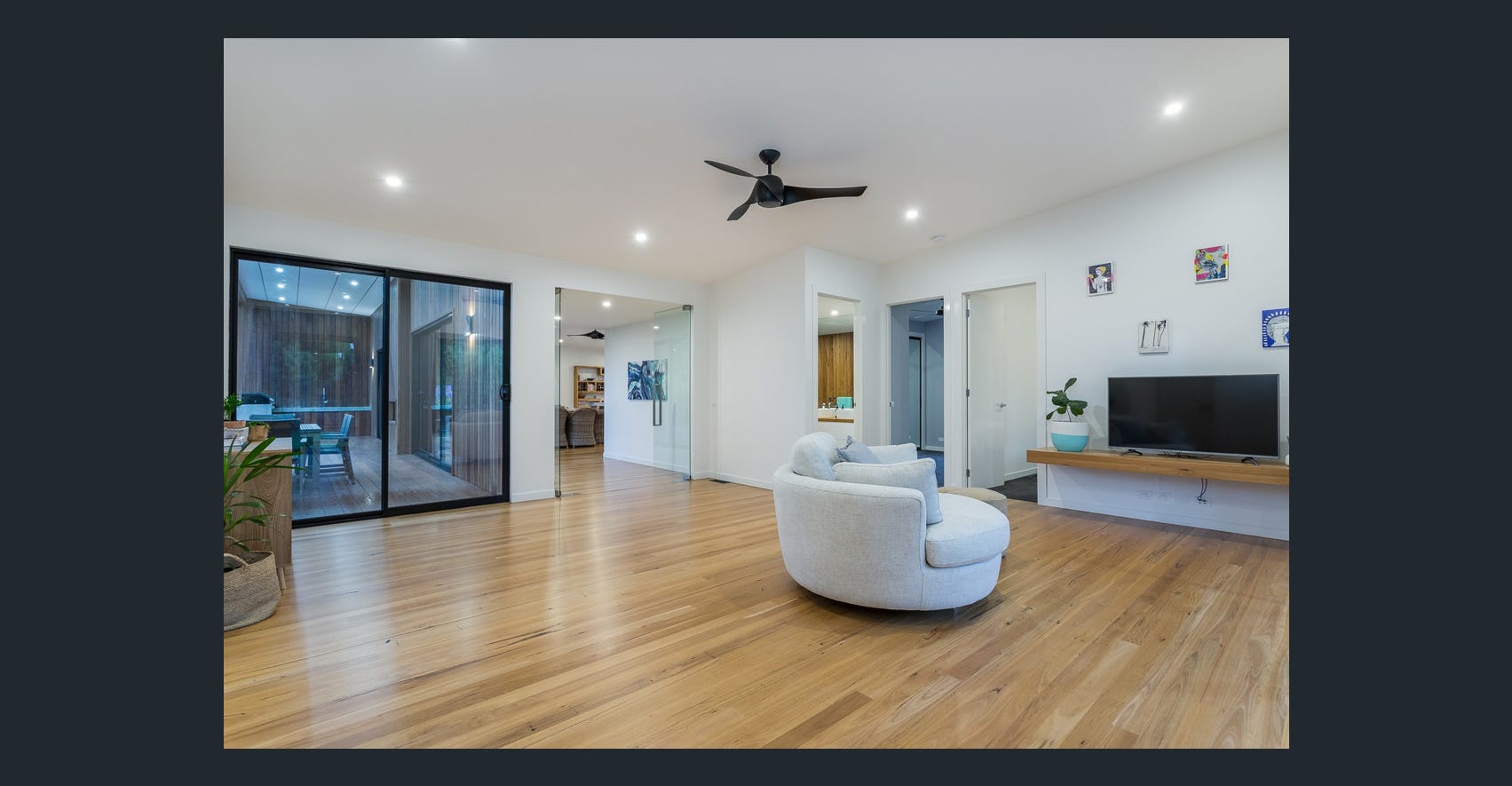 Beautiful Living Room — Rye, VIC — Quin Wyatt Building Designers