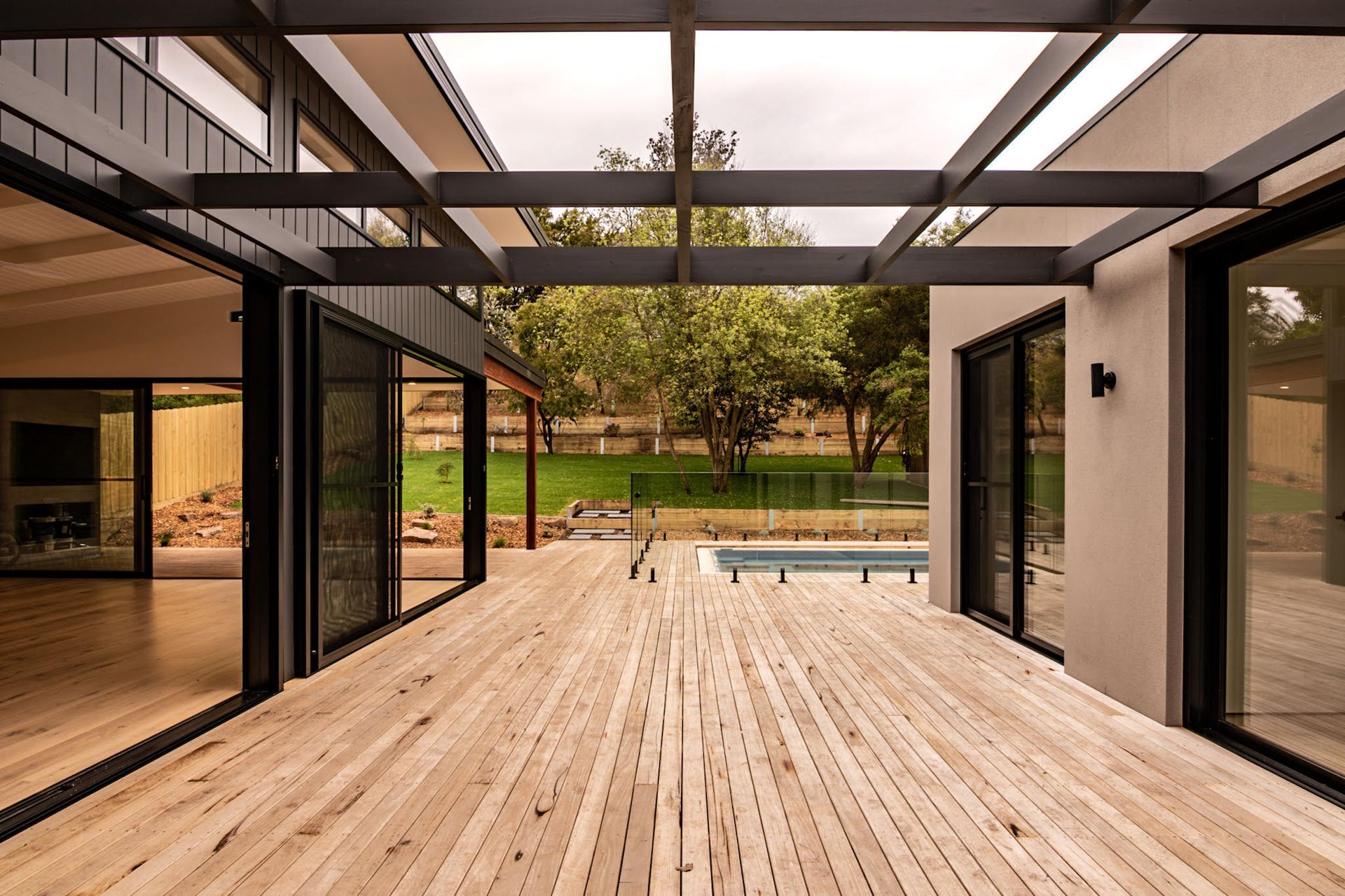 Glass Door Of A Toilet And Bath — Rye, VIC — Quin Wyatt Building Designers