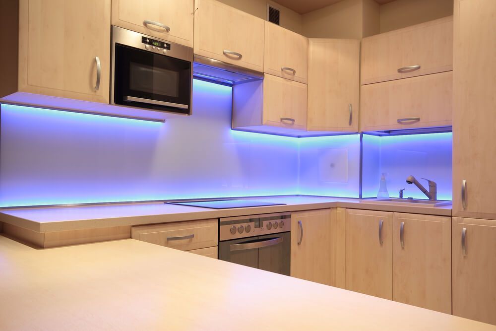Modern Kitchen with LED — Electrical Services in Glen Innes, NSW