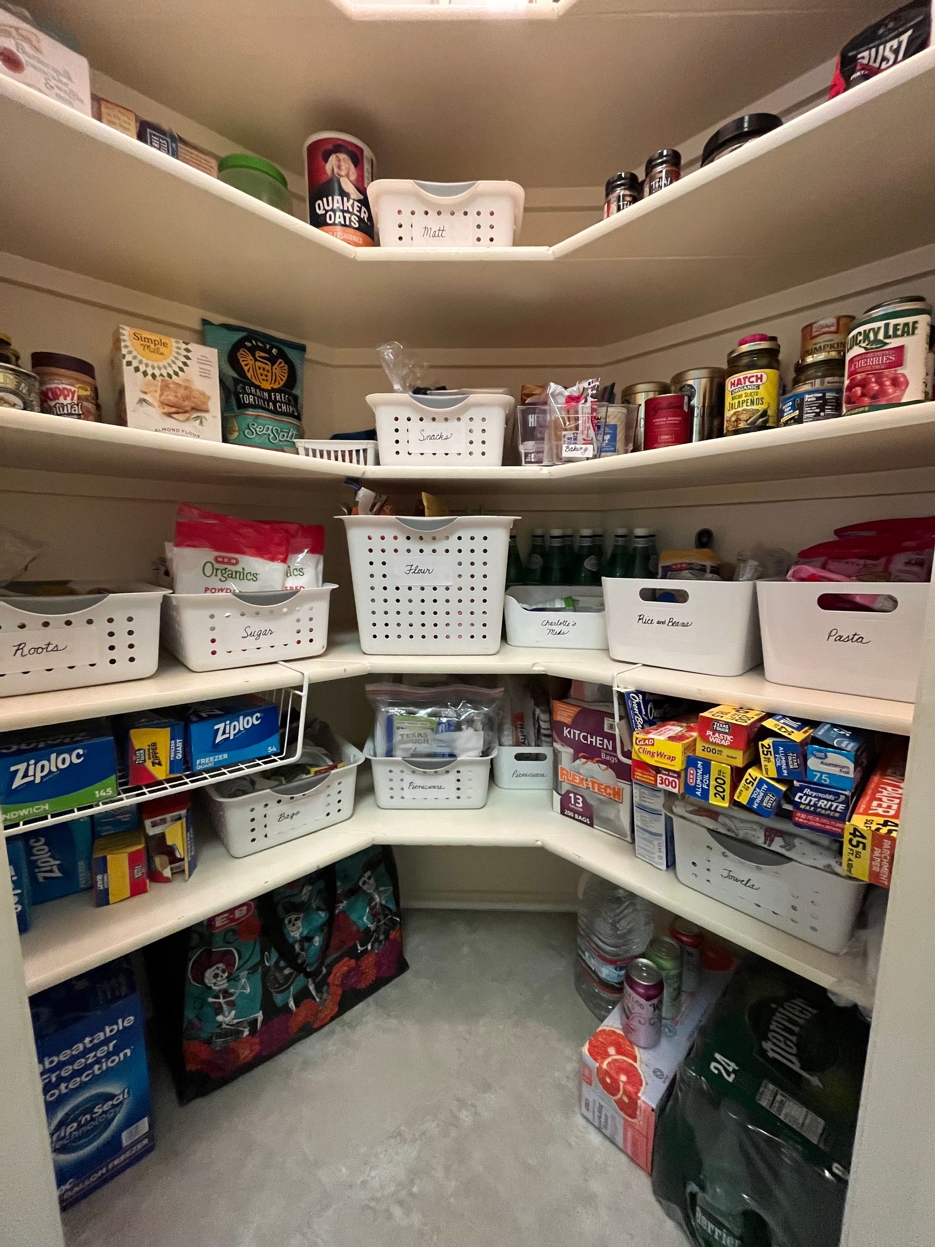 Pantry after The Spruce Goose organized