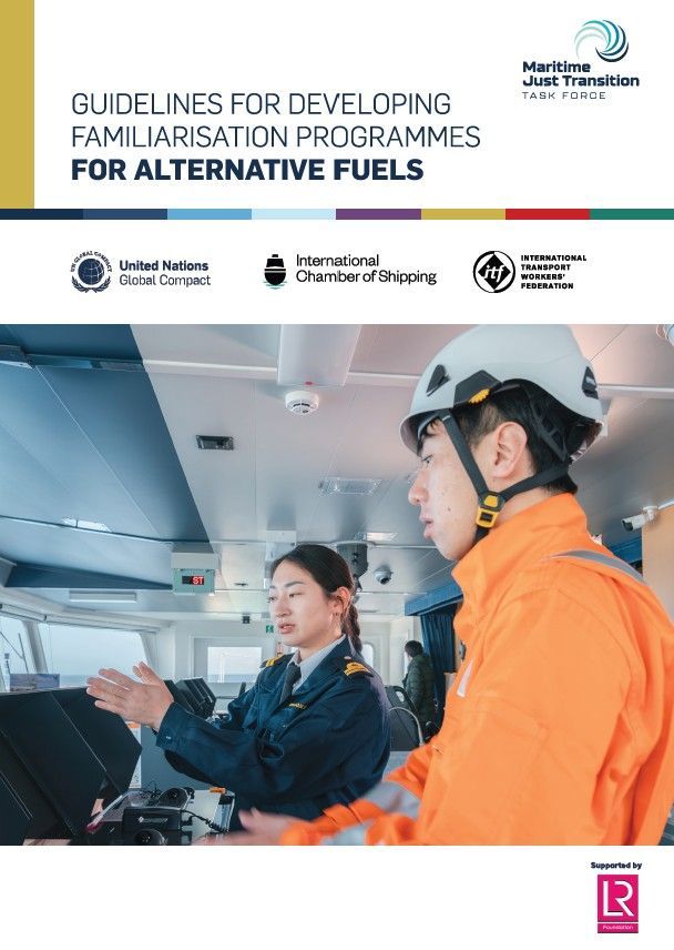 Cover of a report about setting up advisory bodies for seafarers, with a ship's bridge view.